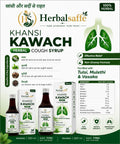 Herbalsaffe Khansi Kawach Herbal Cough Syrup | Tulsi, Mulethi & Vasaka | Non-Drowsy