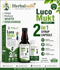 Herbalsaffe Luco Mukt Combo Kit - 2 in 1 Syrup & Capsule (200ml + 30 Cap)